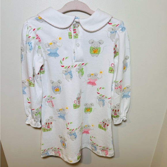 Nantucket Kids Girls Christmas Mice Candy Canes Play Dress Size 2T - Picture 5 of 5